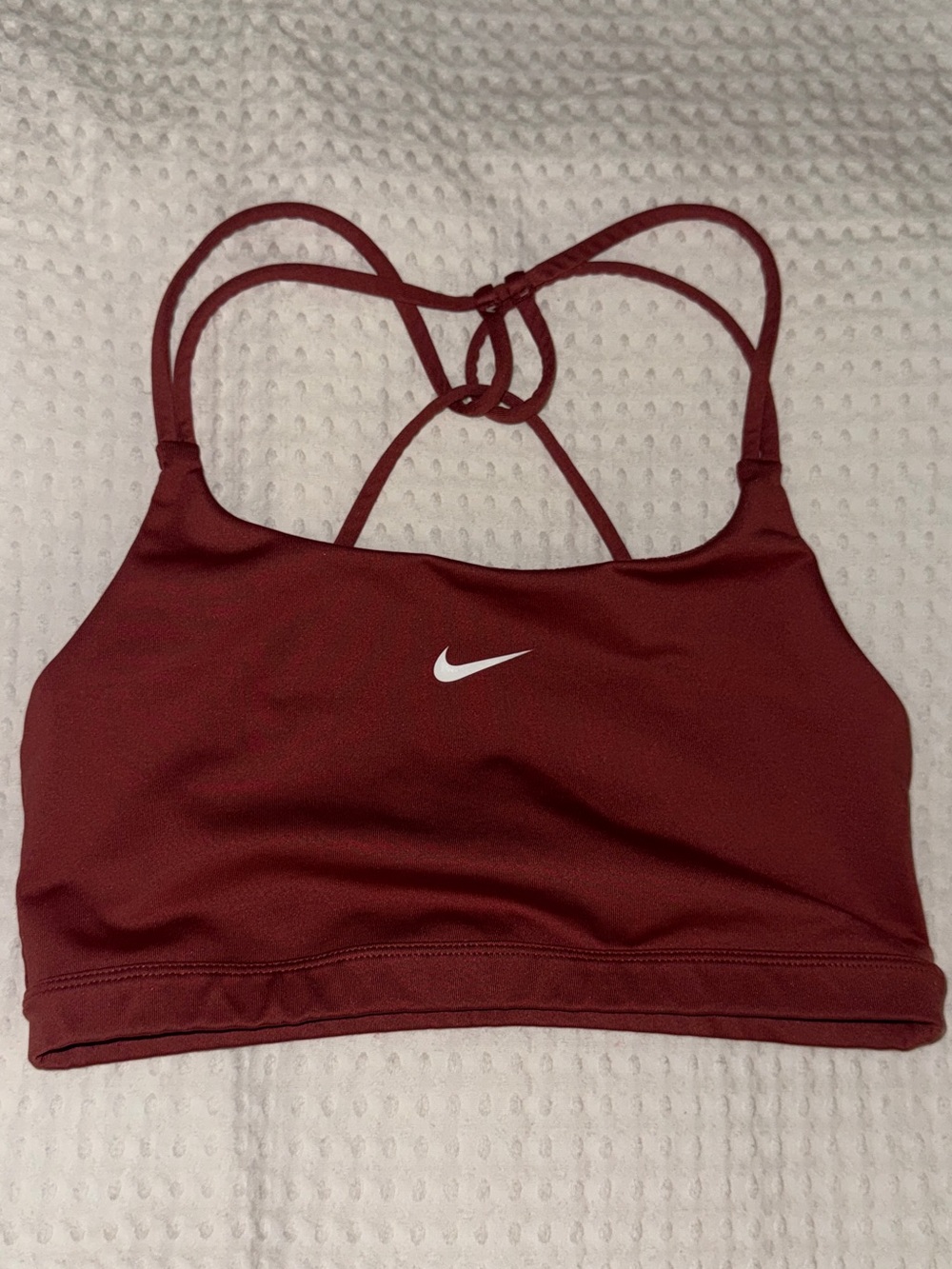 Nike Brown Sports Bra with Strappy Back Design
